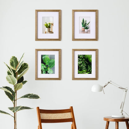 Egofine 12x16 Picture Frame Black, Covered by Plexiglass Made of Solid Wood, Display Pictures 9x12 and 11x14 with Mat or 12x16 Without Mat, for Wall Mounting Photo Frame - Colors A