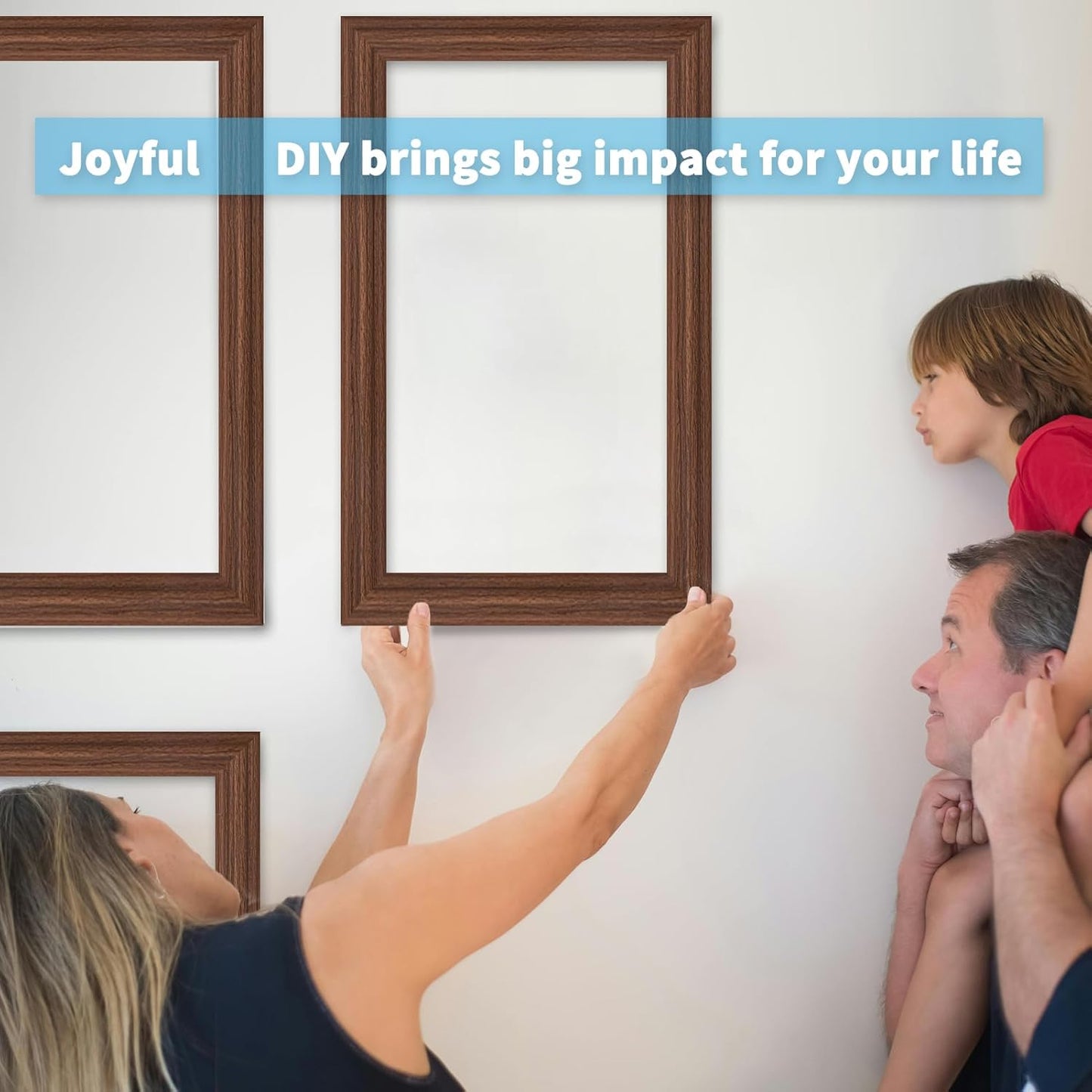 Art3d Pre-Cut Wall Molding Set of 6 pcs, Ready-to-Assemble Wainscoting Panels for Interior Wall Décor Living Room Bedroom Accent Wall - Installed with Glue, 3 Top 3 Bottom
