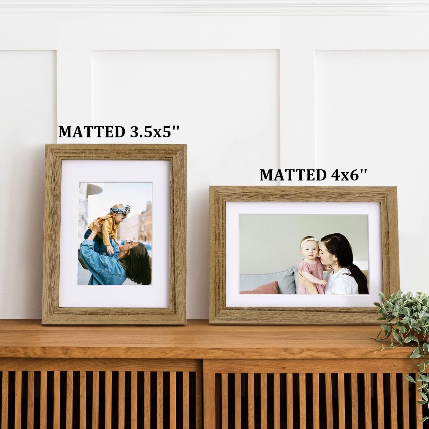Egofine 12x16 Picture Frame Black, Covered by Plexiglass Made of Solid Wood, Display Pictures 9x12 and 11x14 with Mat or 12x16 Without Mat, for Wall Mounting Photo Frame - Colors A