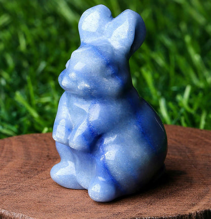 DUQGUHO Bunny Decor Easter Rabbit Decor Crystals Easter Gifts Decoration Bunny Statue Amethyst Crystals Figurines Bunny 1.5’’