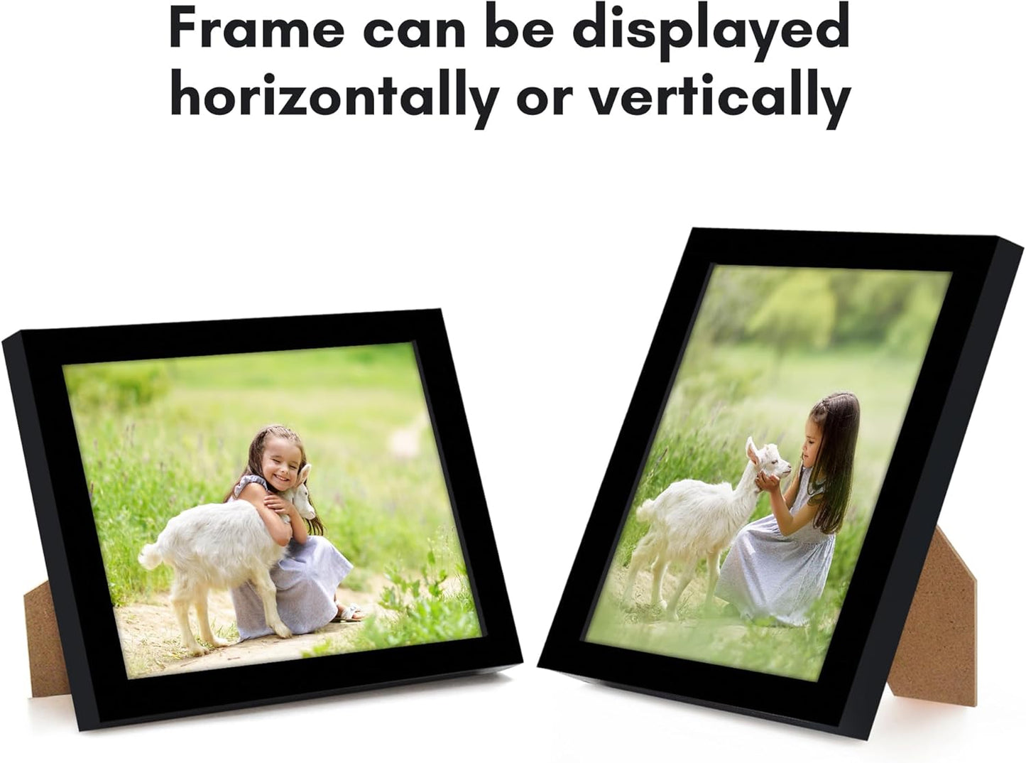 Americanflat 24x36 Poster Frame with Polished Plexiglass - Streamline Collection - Thin Border Picture Frame for Wall Display - Hanging Hardware Included - Black - Colors D
