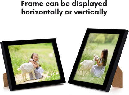 Americanflat 24x36 Poster Frame with Polished Plexiglass - Streamline Collection - Thin Border Picture Frame for Wall Display - Hanging Hardware Included - Black - Colors D