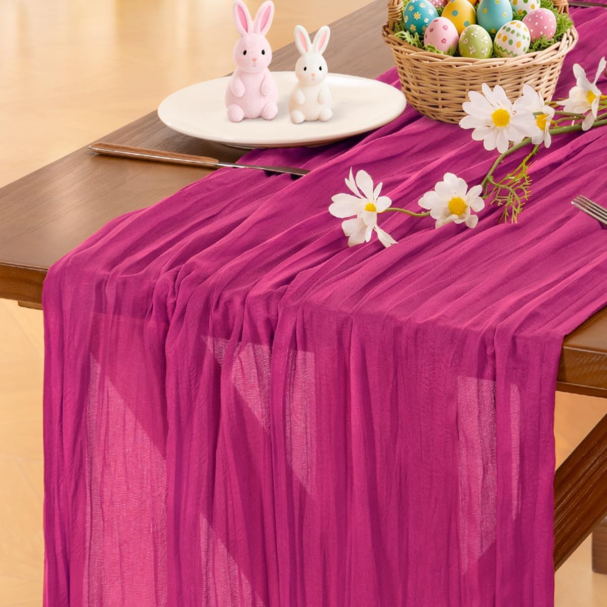 Socomi 3pcs Sage Green Cheesecloth Table Runner Summer Boho Rustic Gauze 120 inch 10FT Cheese Cloth Sheer Runner for Wedding Party Baby Shower Home Decor Holiday Decorations