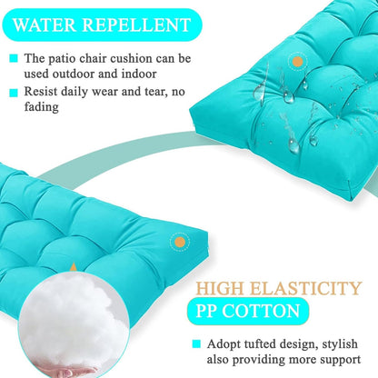 MTMR Outdoor Bench Cushion-44X19 Water-Repellent Tufted Porch Swing Cushions with High Elasticity PP Cotton and Ties Fade-Resistant Patio Outdoor Chair Cushion for Bench Furniture, Indoor Seat Cushion