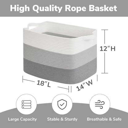 Goodpick Cube Storage Bins - Towel, Book, Cloth, Shoes, Closet Shelf Woven Baskets for Office, Baby Laundry, Toys, 13''x10''x9''