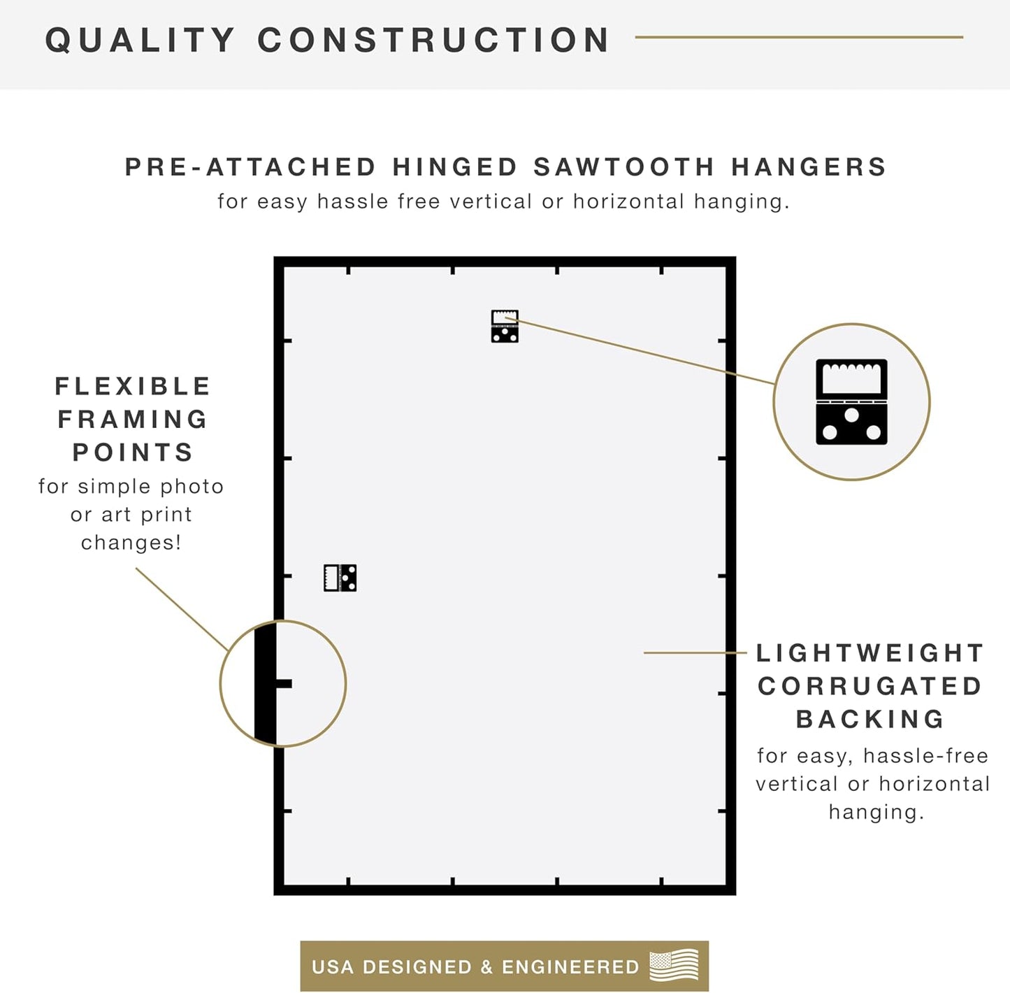MCS Trendsetter 24x36 Poster Frame Black High-Gloss, Vertical & Horizontal Wall Hanging Large Picture Frame for Photos, Posters & Art Prints (1-Pack)