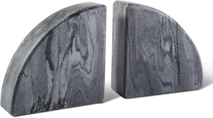 Karibiber Travertine Bookends for Heavy Books, Marble Decorative Bookends for Shelves, Heavy-Duty Stone Book Ends for Hardback Book & Cookbooks, Unique Book Stopper & Holder, Travertino Italy