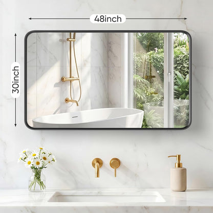 NEWBULIG Gold Round Wall Mirror 36 Inch, Bathroom Mirrors for Over Sink, Wall Decor for Bathroom, Entryway, Bedroom, Vanity