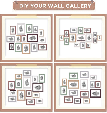 Funtopia Picture Frames, 10 Pack Picture Frames Collage Wall Decor, Gallery Wall Frame Set for Wall or Tabletop Display, Multi-size with 8x10, 5x7, 4x6 Family Photo Frames