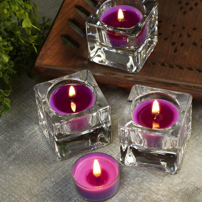 DEYBBY Natural Scented Soy Wax Tealight Candles Bulk, Romantic Rose Aromatherapy Luxury Tea Candle Set of 12-4 Hour Burn Time|Great for Valentine's Day, Birthday