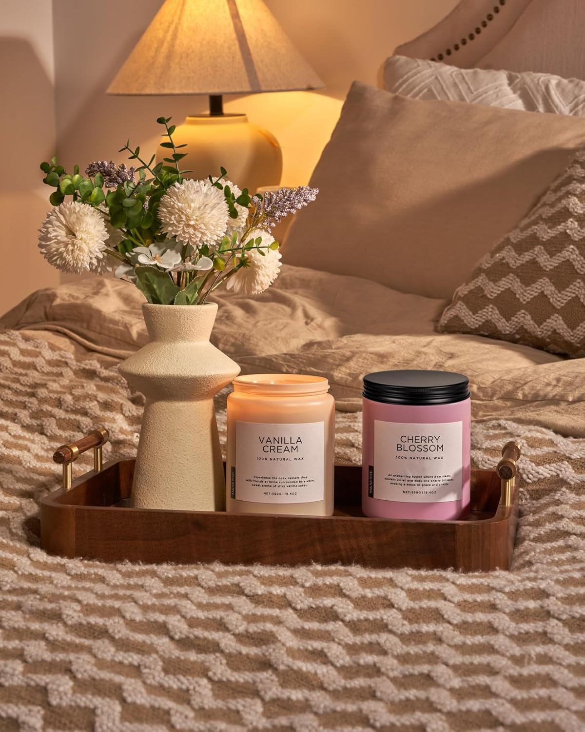 M&SENSE Eucalyptus & Mint Scented Jar Candle, Large 19.4oz Natural Soy Wax, 110-Hour Long Lasting Non-Toxic Clean Burning, Fresh Smelling Home Aromatherapy for Spa Stress Relief, Gifts for Men Women