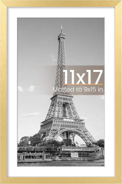upsimples 8x10 Picture Frame, Display Pictures 5x7 with Mat or 8x10 Without Mat, Wall Hanging Photo Frame, Black, 1 Pack - Colors B