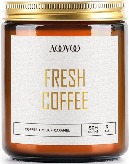 AOOVOO Coconut Vanilla Candles - 9 oz Scented Candles, Aromatherapy Candle, Soy Candle for Home Scented