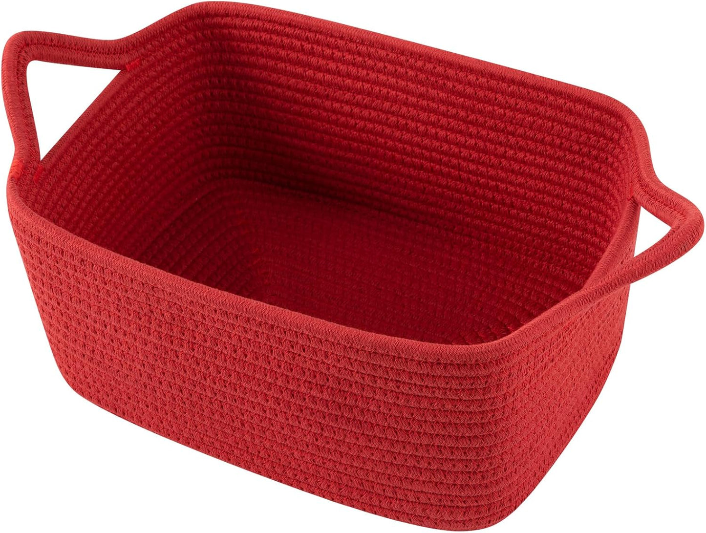 OIAHOMY Woven Basket, Gift Basket Empty with Gift Bags and Ribbons, Rope Baskets for Baby Showers, Storage Baskets with Handles for Nursery, Pet Toy Organizer - White
