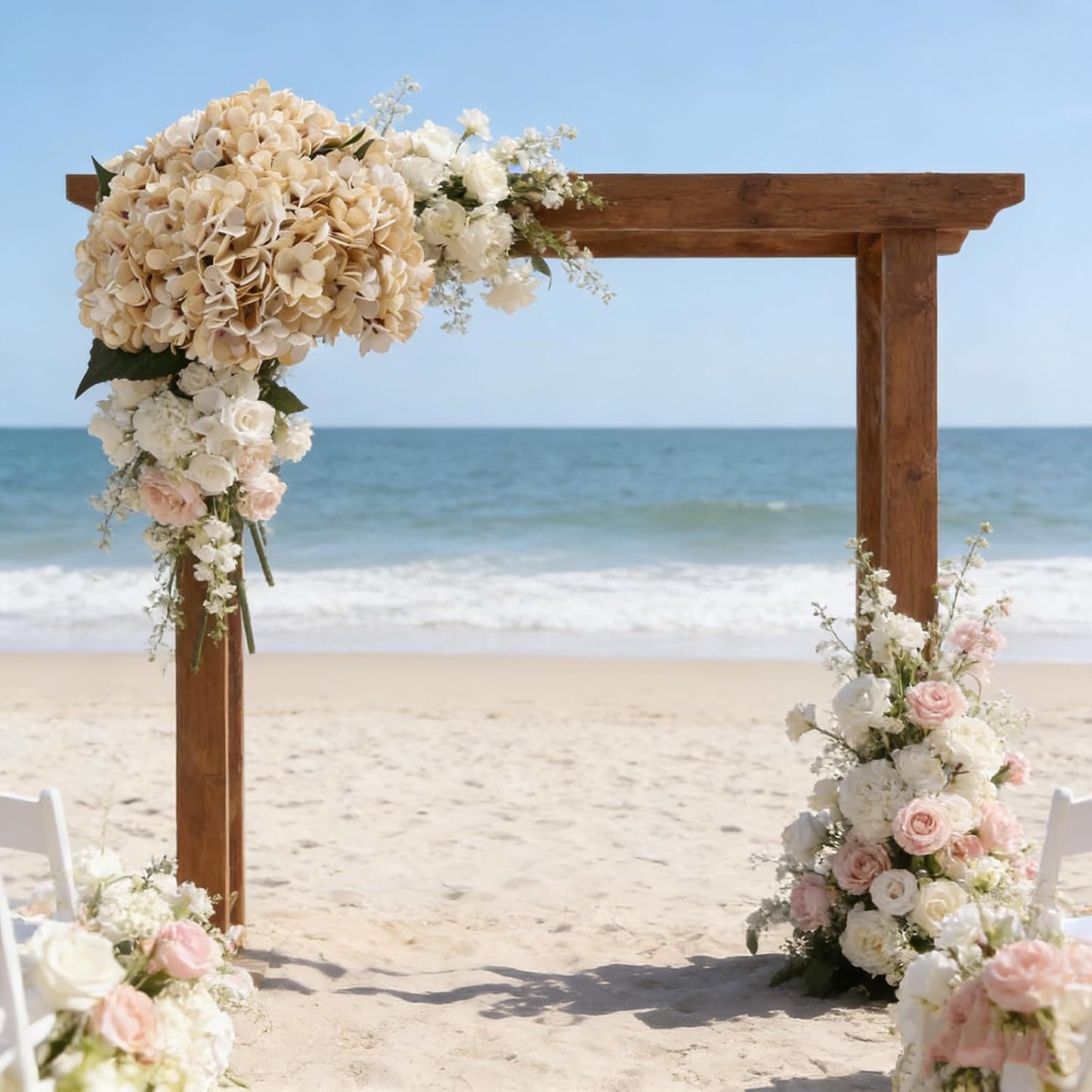 Kimura's Cabin 6pcs White Hydrangea Artificial Flowers Silk Fake Hydrangeas Faux Hydrangea Flowers with Stems for Wedding Bouquets Arrangement Home Table Centerpieces Baby Shower Party Decoration