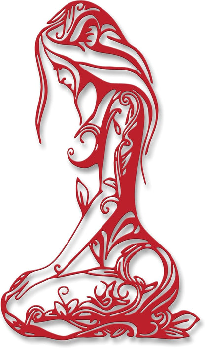 Xedatric Modern Abstract Metal Wall Art-Minimalist Line Sculpture for Bedroom,Living Room,Bathroom-Unique Metal Wall Decor for Home & Office