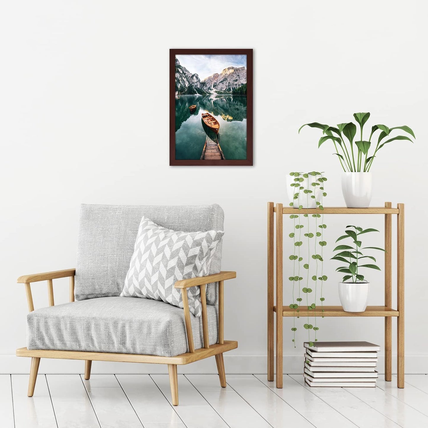 Americanflat 12x18 Poster Frame with Shatter-Resistant Glass - Signature Collection - Gallery-Style Frames Made of Engineered Wood - Photo Frame for Wall Display - Black - Colors B