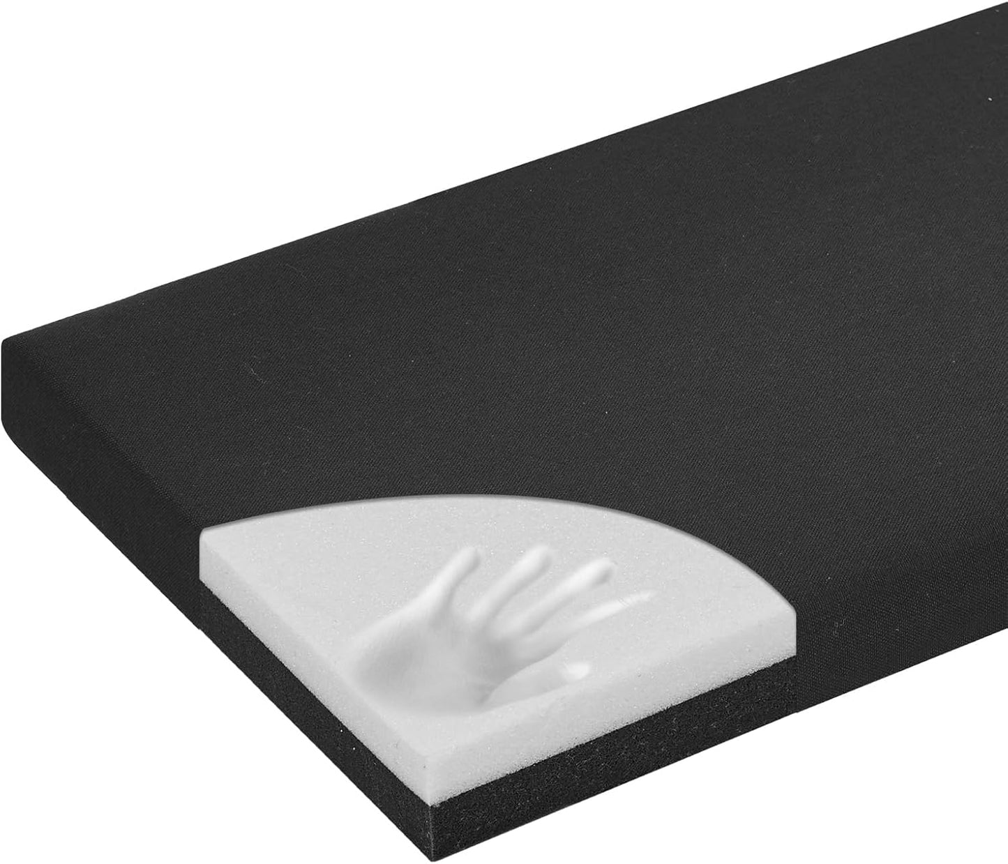 baibu 48 Inch Bench Cushion, Dual-Layer Design Memory Foam Indoor Bench Cushion, Non-Slip Standard Size Rectangle Seat Pad with Ties, 48x16x2Inch, Beige
