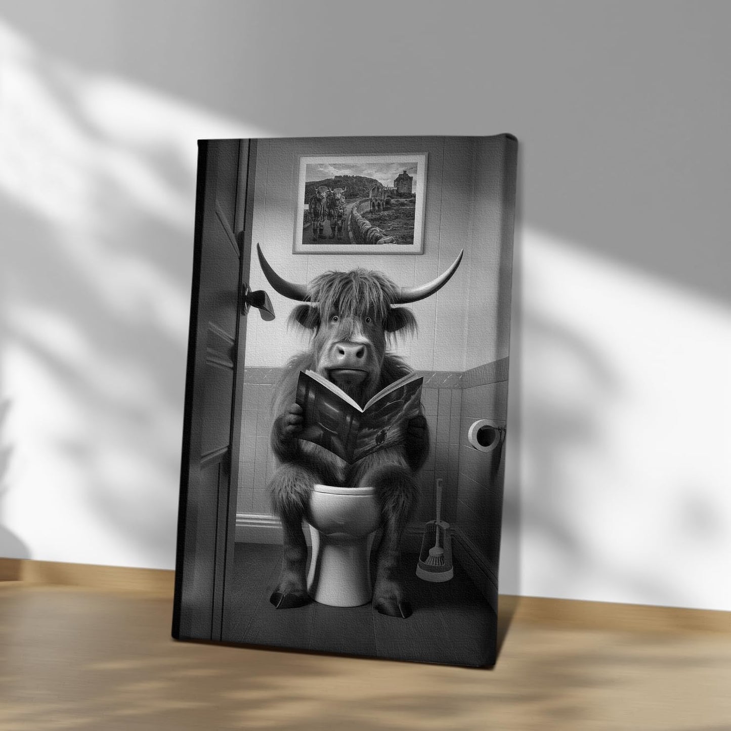 DIHSIEG 12x16 Canvas Wall Art funny bathroom wall art Print Poster Vintage Poster Frameless Floral Can be hung on the Wall Heal Your Heart poster Wall Art Canvas