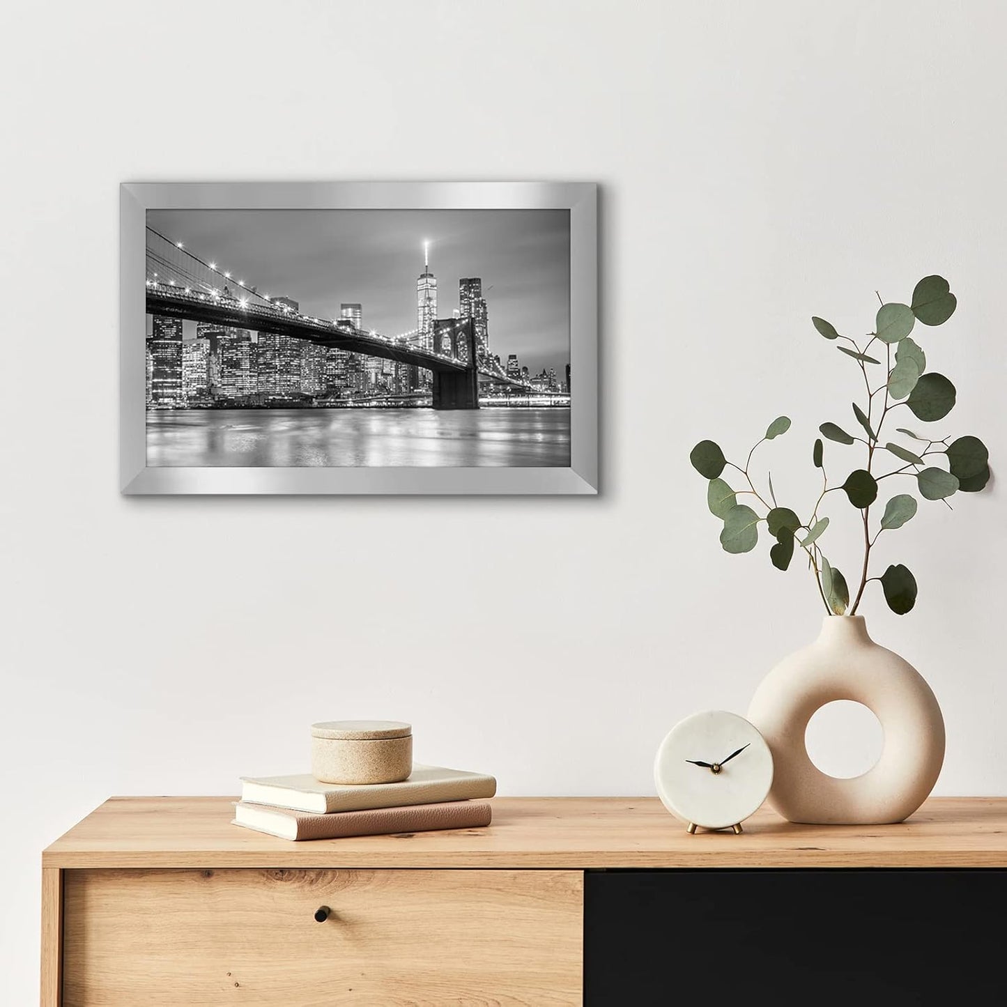 Americanflat 12x18 Poster Frame with Shatter-Resistant Glass - Signature Collection - Gallery-Style Frames Made of Engineered Wood - Photo Frame for Wall Display - Black - Colors A