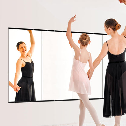 TRAHOME Full Length Floor Mirror 56"x15", Standing Mirror with Aluminum Frame, Large Body Mirror for Bedroom, Living Room and Bathroom, Black