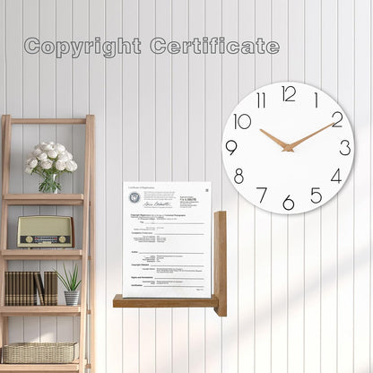 cicininc Wall Clock, Gray Silent Non-Ticking, Decorative Battery Operated Wall Clocks for Bedroom, Kitchen, Home, Office, School, Hotel (8 Inch)