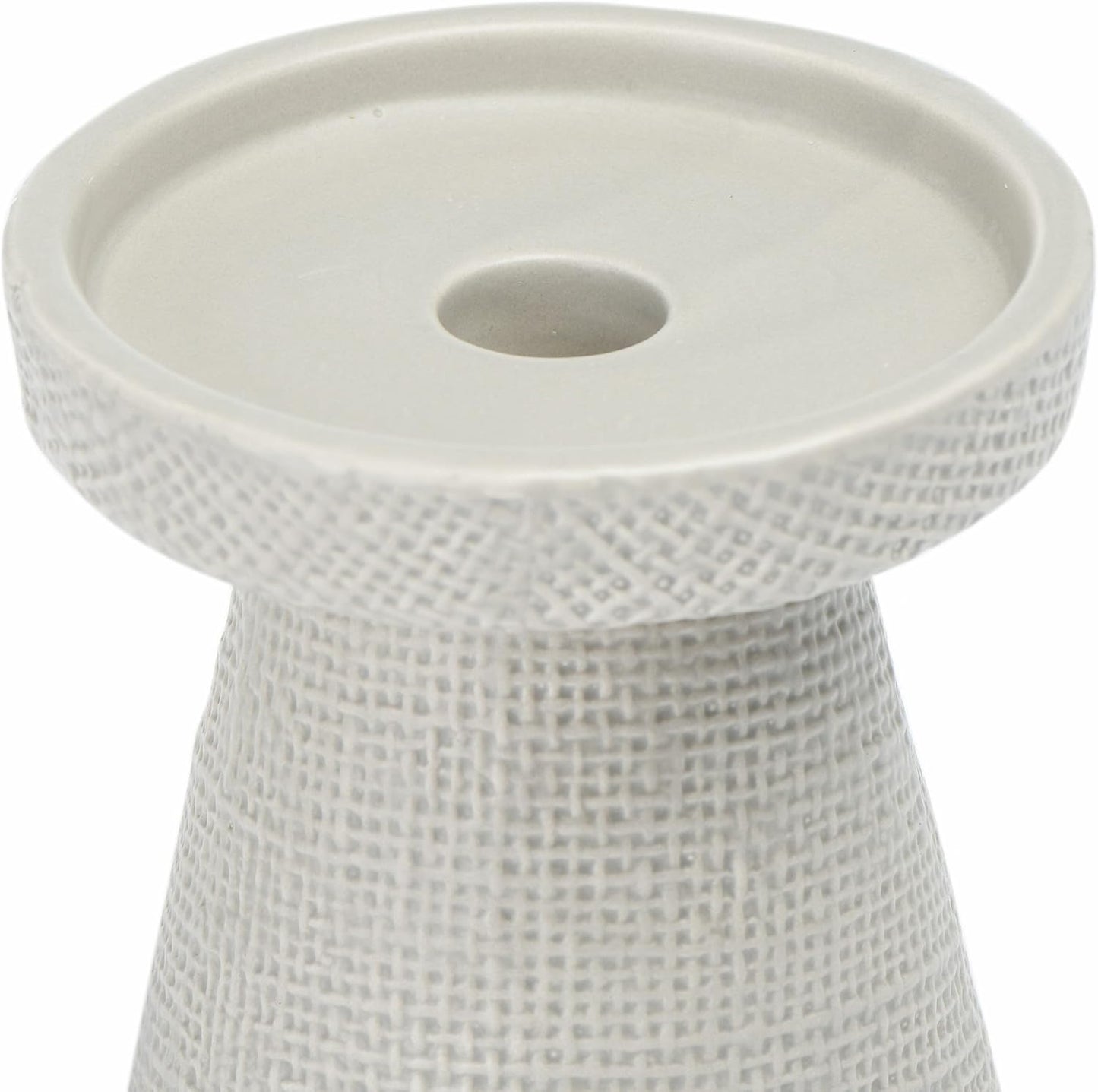 Main + Mesa Stoneware Pillar & Taper Candle Holders, Set of 2