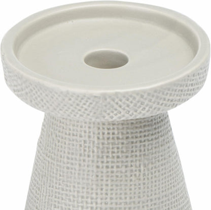 Main + Mesa Stoneware Pillar & Taper Candle Holders, Set of 2