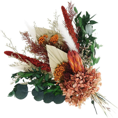 Blush Pink & Burgundy Dried Flower Bouquet, Cream Pampas Grass with Sage Green & Eucalyptus, Boho Dried Flowers for Wedding, Home Décor