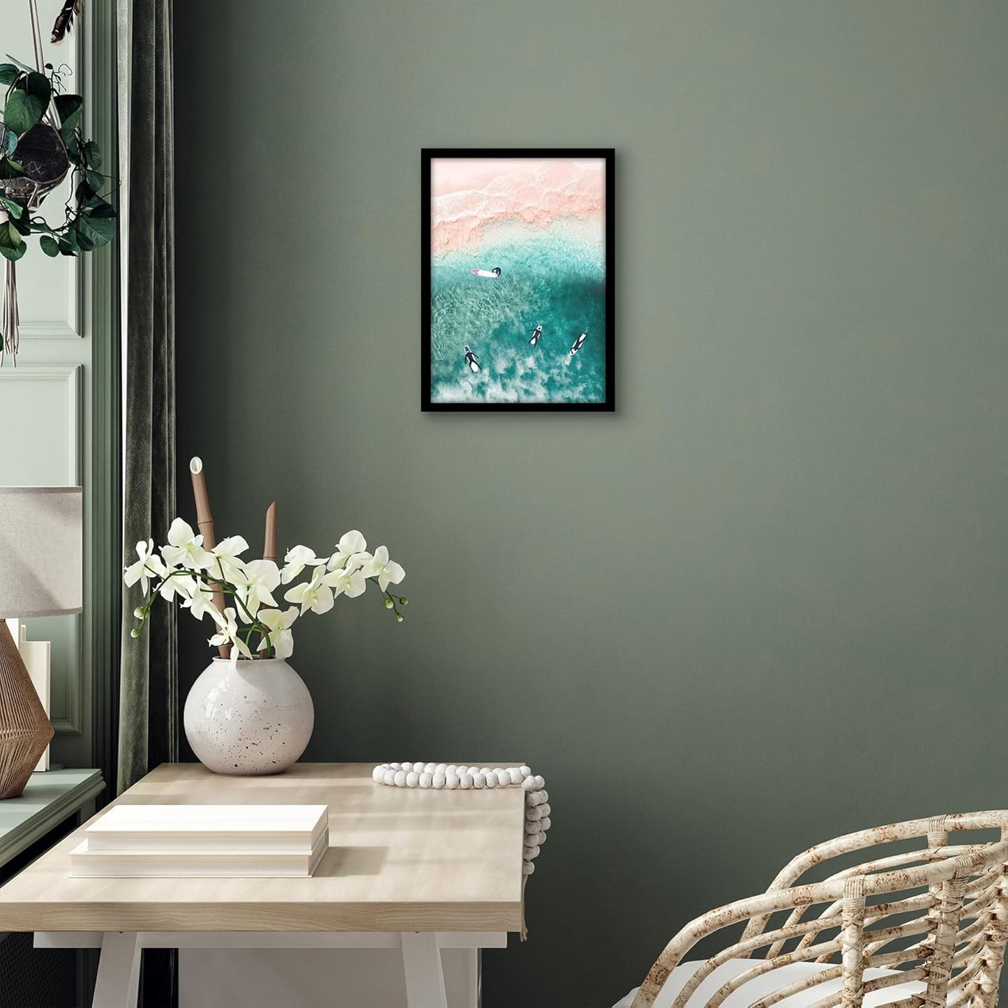 Americanflat 24x36 Poster Frame with Polished Plexiglass - Streamline Collection - Thin Border Picture Frame for Wall Display - Hanging Hardware Included - Black - Colors D