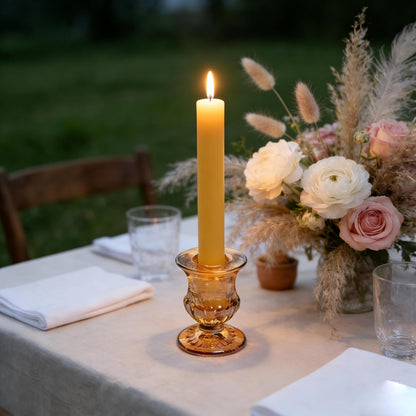 48 Pcs Clear Glass Taper Candle Holders Bulk, 2.5 Inch Small Candlestick Stands, Elegant Table Centerpieces for Wedding, Christmas, Valentine’s Day, Party, Home and Dining Room Decorations (Clear)