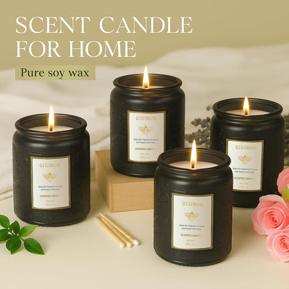 Mother’s Day Candles Gift Set for Mom, Natural Soy Wax Scented Jar Candles 6-Pack, Aromatherapy Candles for Home, 42oz 300 Hours Long Lasting, Gifts for Women