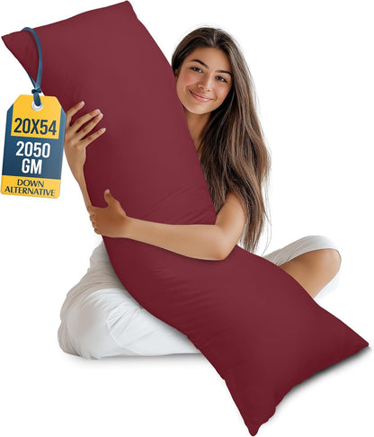Utopia Bedding Full Body Pillow for Adults (White, 20 x 54 Inch), Long Pillow Insert for Sleeping, Ideal for Side Sleepers