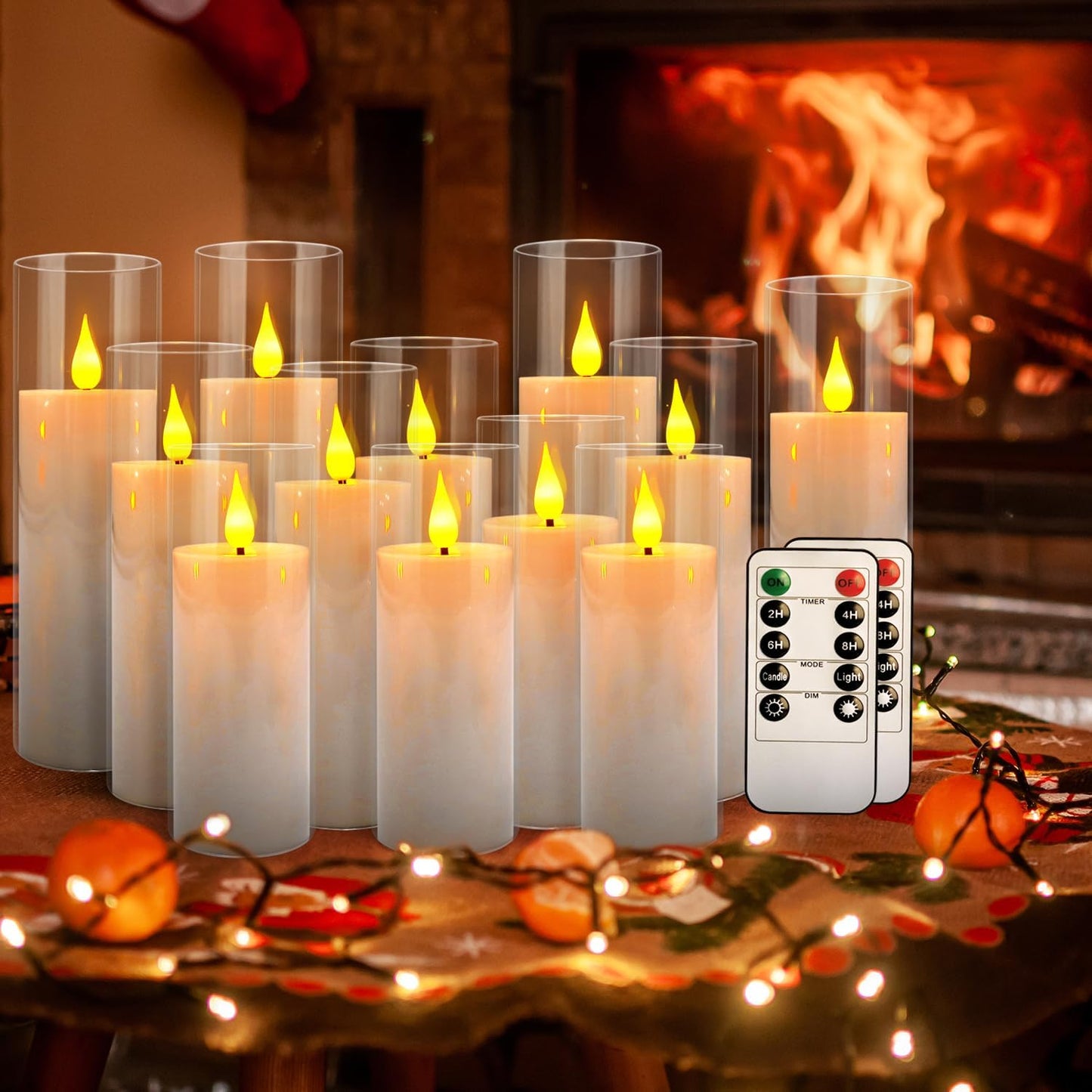 48- Pack of 3 Sizes of LED Flameless Candles.This Candle is Suitable for café, Fancy Restaurant, Bookstore and Other Scenes to Create a Relaxing and Romantic Atmosphere.