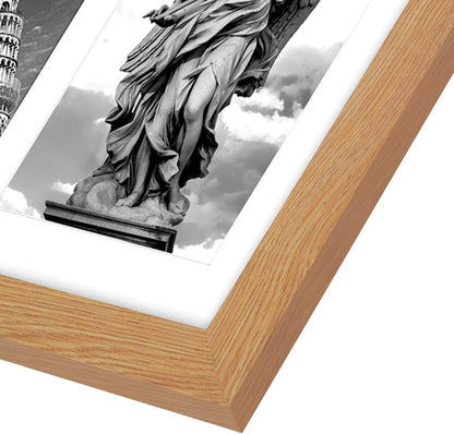 Americanflat 4x6 Collage Picture Frame with Shatter-Resistant Glass - Fits Five 4x6 Photos or Use as One 11x14 Picture Frame - Signature Collection - Collage Frames for Wall Display - Black