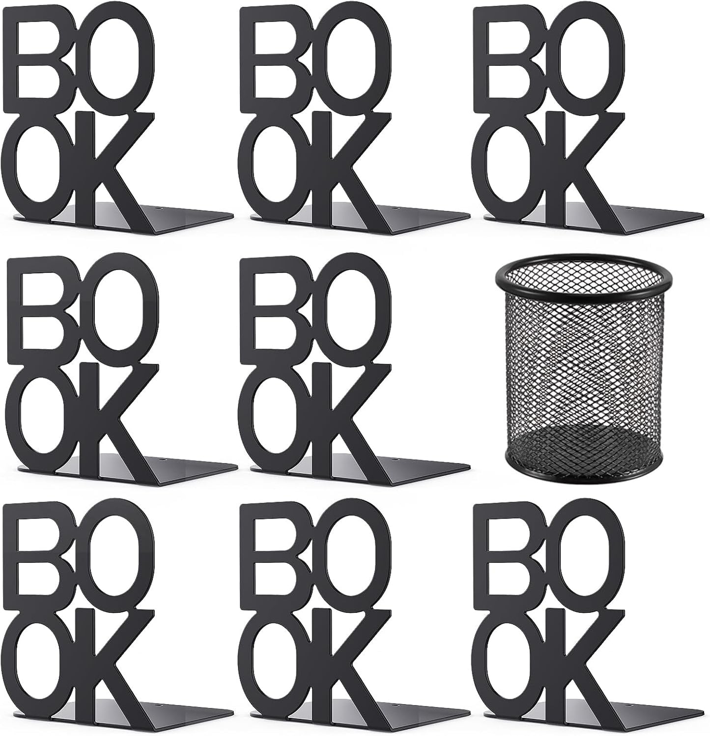 Book Ends,BookEnds Supports for Bookrack Desk,Bookend are Used for Books, Unique Appearance Design,Heavy Duty