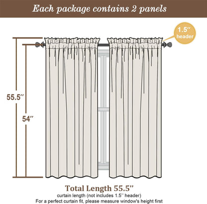 Chyhomenyc Sheer White Valances for Windows 2 Pack, Small Window Curtains for Living Room Bathroom Cafe Laundry Basement, Modern Top Dual Rod Pocket Voile Curtain, 42W x 14L inches, White - Colors B