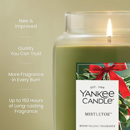 Yankee Candle Balsam & Cedar, Scented Candle, 22oz Large Jar with up to 150 Hour Burn Time, Giftable