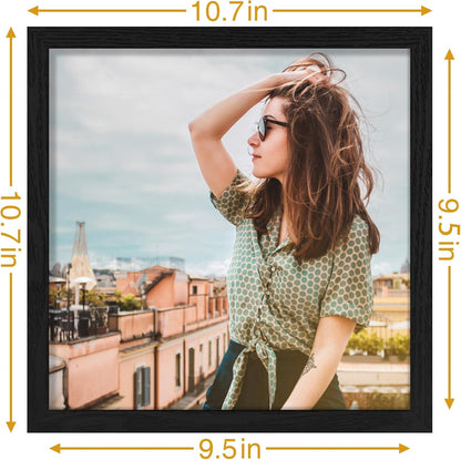 Vittanly 11x14 Picture Frame, Display Pictures 8x10 with Mat or 11x14 without Mat, Photo Frame for Wall Mounting, Black, 1 Pack - Colors A