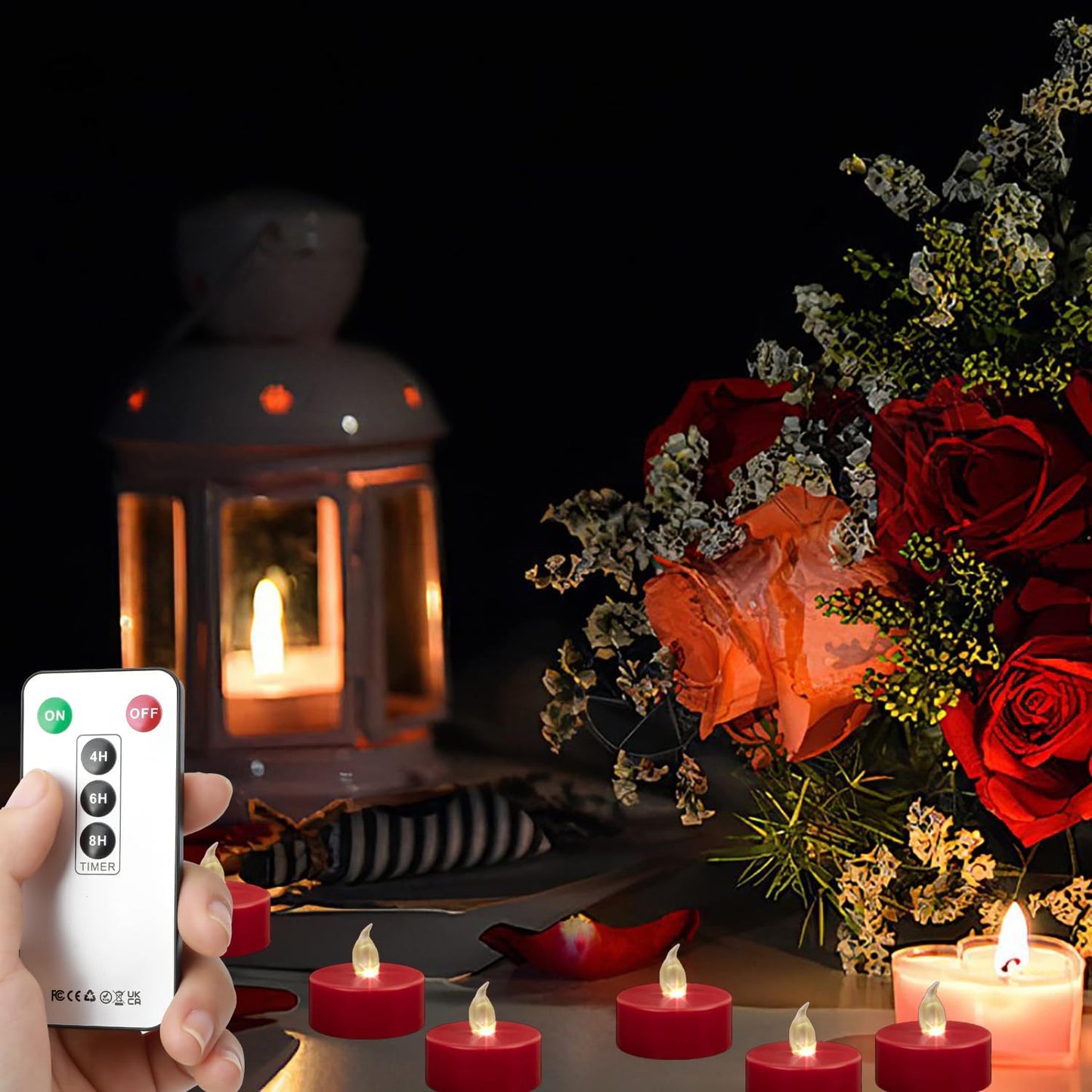 Battery Operated LED Tea Lights: 24PACK Flameless Votive Candles Lamp Realistic and Bright Flickering Holiday Gift Long Lasting 200Hours for Seasonal & Festival Celebration Warm White