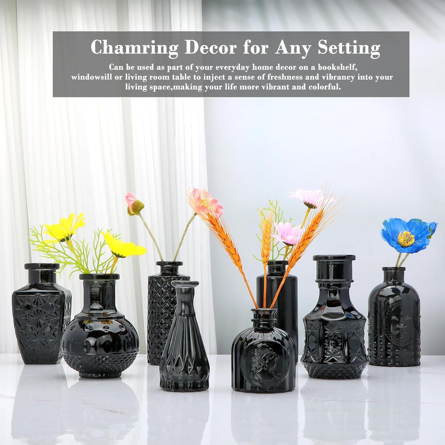 Glass Bud Vase Set of 32 pcs,Bud Vases in Bulk,Small Vases for Centerpieces, Mini Flower Vase Bulk for Rustic Wedding Home Table Decorations
