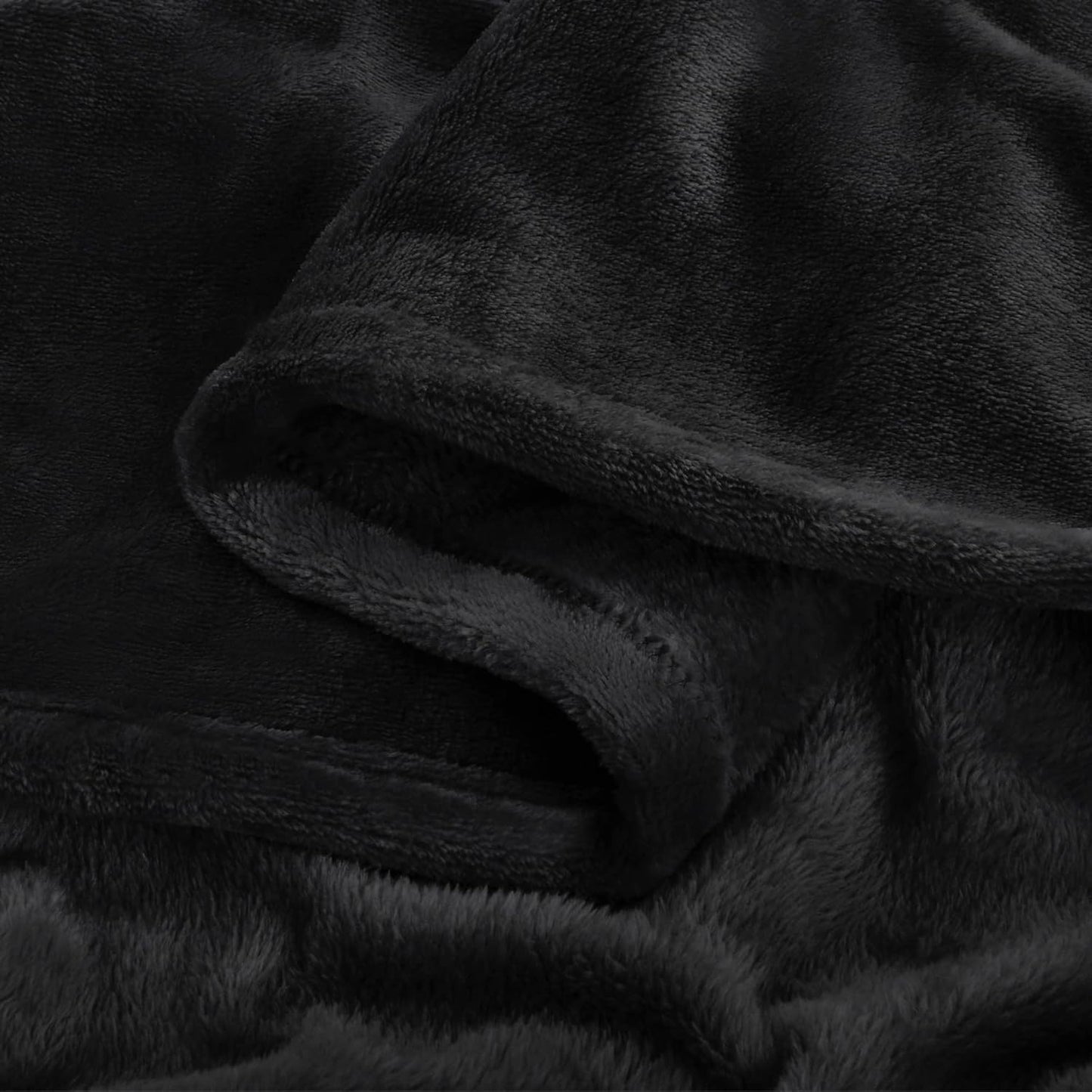 BEDELITE Fleece Blanket Black Throw Blankets for Couch & Bed, Luxury Plush Cozy Fuzzy Blanket 50x60 inches, Super Soft Warm Lightweight Throw Blanket for Travel Camping - Colors B