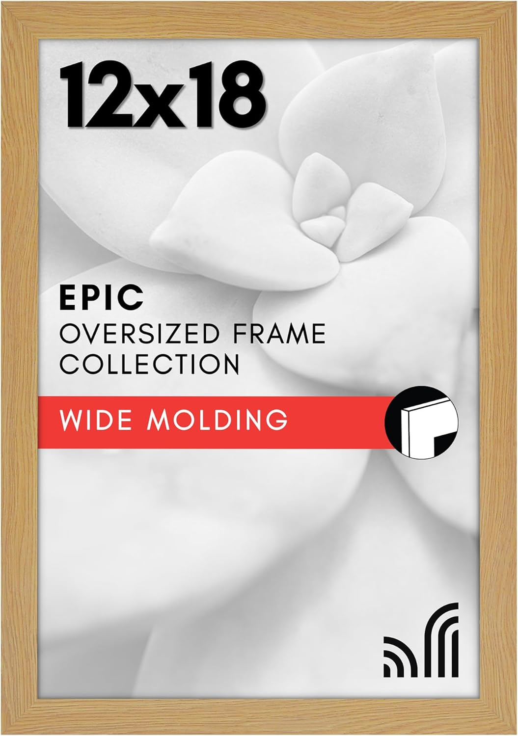 Americanflat 16x20 Picture Frame with Polished Plexiglass - Black Picture Frame - Wide Photo Frames Made of Engineered Wood for Vertical or Horizontal Wall Display - Epic Collection - Black - Colors B