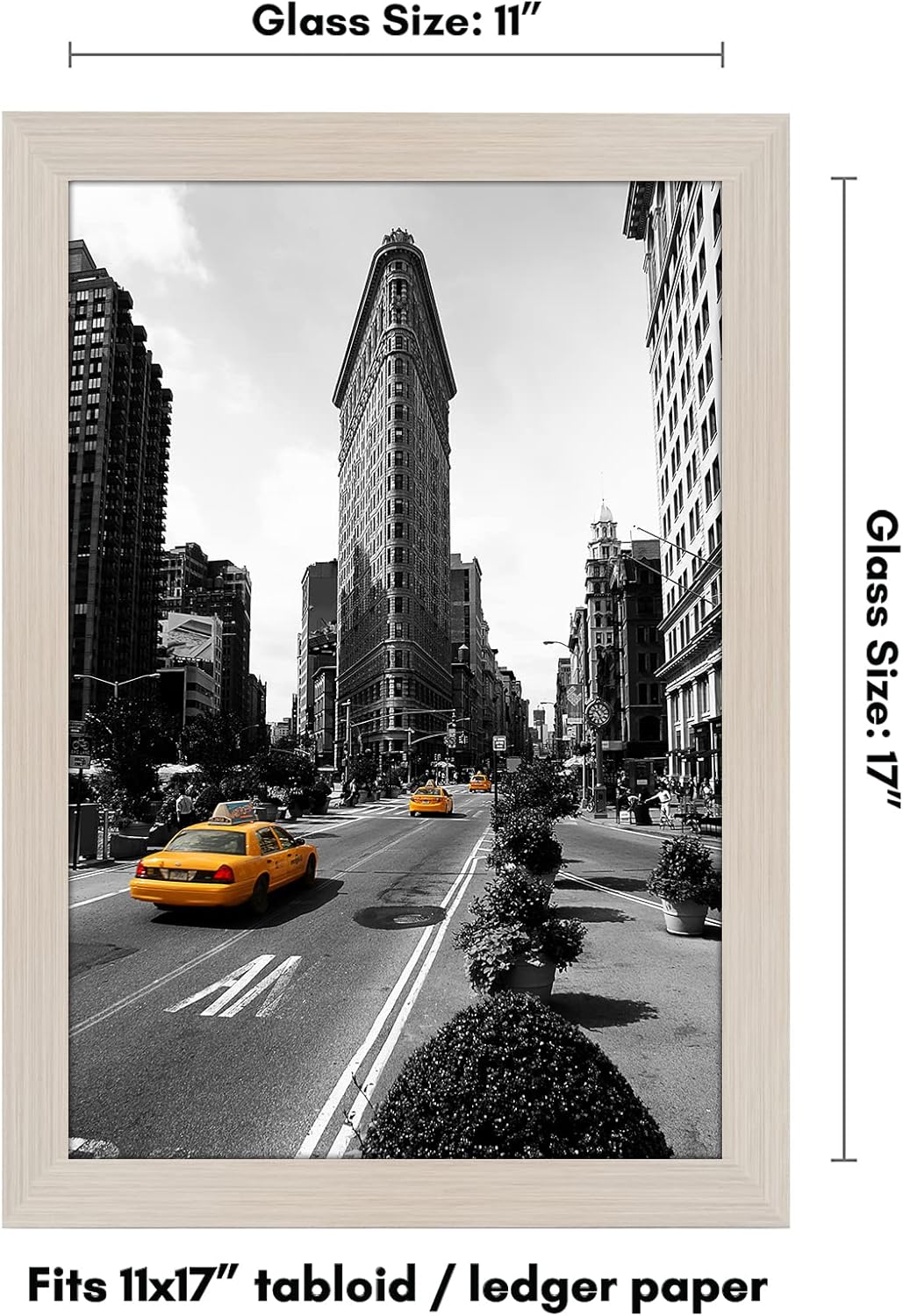 Americanflat 12x18 Poster Frame with Shatter-Resistant Glass - Signature Collection - Gallery-Style Frames Made of Engineered Wood - Photo Frame for Wall Display - Black - Colors C
