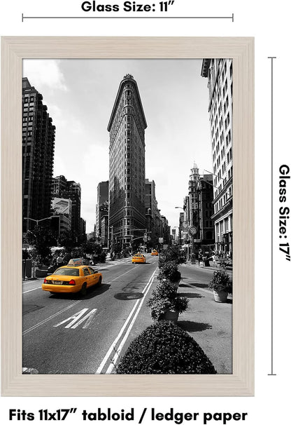 Americanflat 12x18 Poster Frame with Shatter-Resistant Glass - Signature Collection - Gallery-Style Frames Made of Engineered Wood - Photo Frame for Wall Display - Black - Colors C