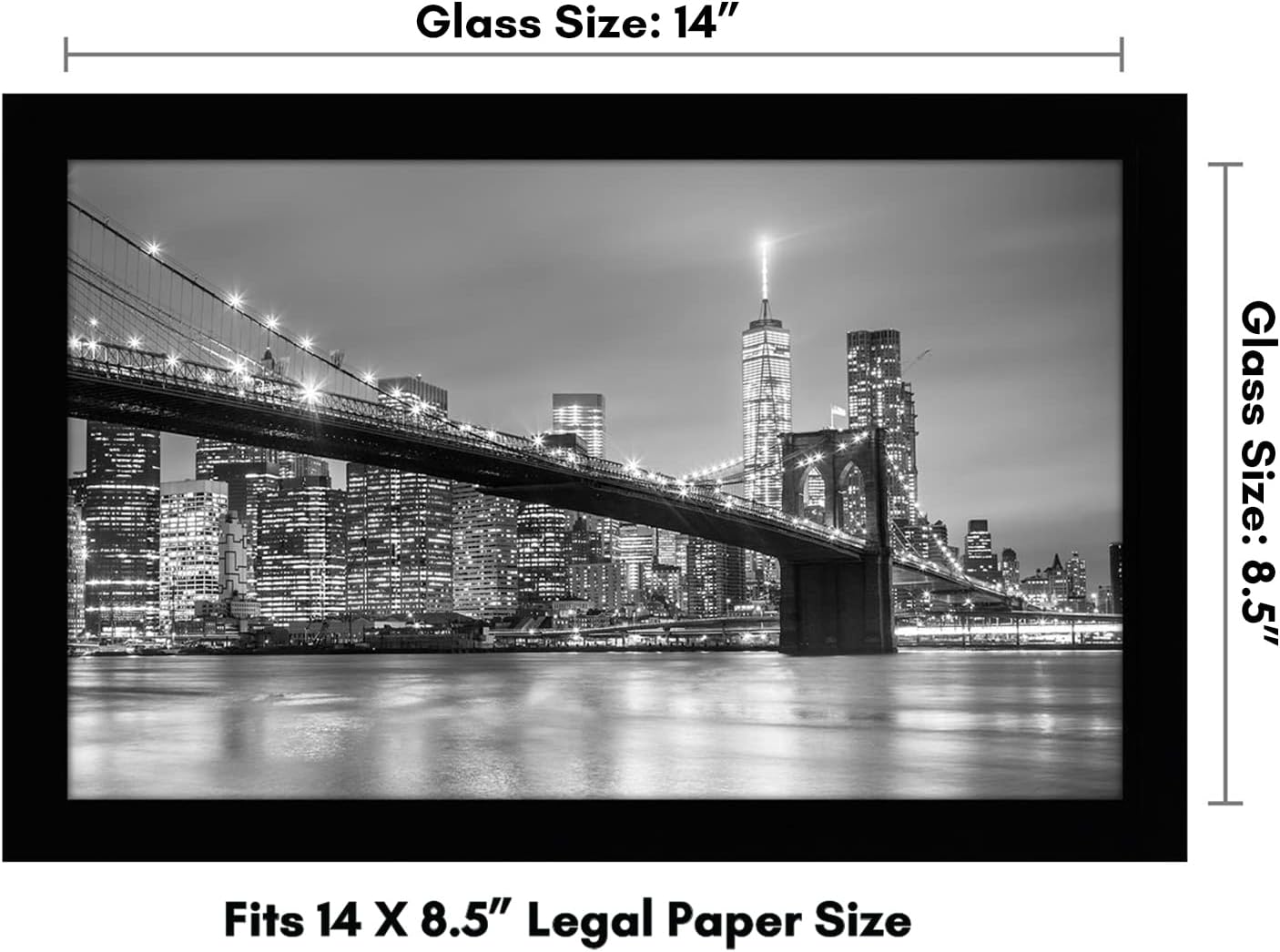 Americanflat 12x18 Poster Frame with Shatter-Resistant Glass - Signature Collection - Gallery-Style Frames Made of Engineered Wood - Photo Frame for Wall Display - Black - Colors A
