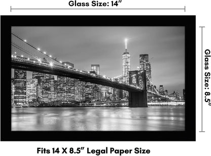 Americanflat 12x18 Poster Frame with Shatter-Resistant Glass - Signature Collection - Gallery-Style Frames Made of Engineered Wood - Photo Frame for Wall Display - Black - Colors A