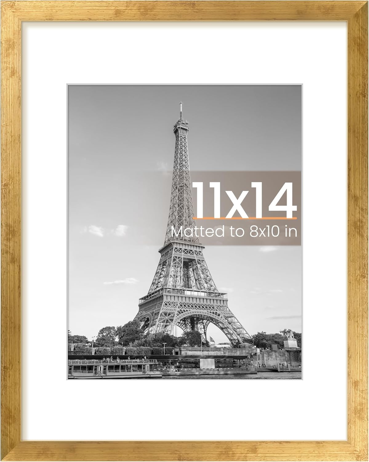 upsimples 8x10 Picture Frame, Display Pictures 5x7 with Mat or 8x10 Without Mat, Wall Hanging Photo Frame, Black, 1 Pack - Colors A