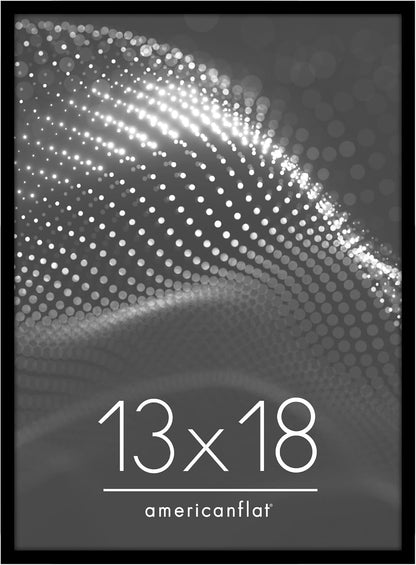 Americanflat 24x36 Poster Frame with Polished Plexiglass - Streamline Collection - Thin Border Picture Frame for Wall Display - Hanging Hardware Included - Black - Colors A