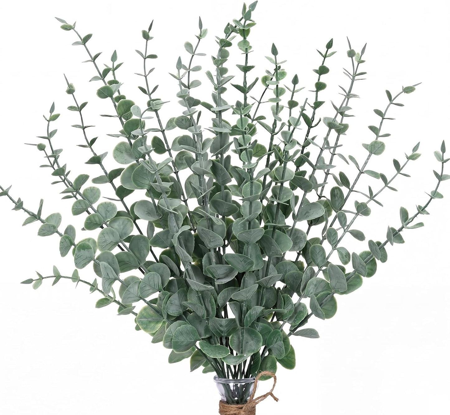 CEWOR 80pcs Artificial Eucalyptus Stems Fake Eucalyptus Leaves Stems Real Touch Leaf Branches for Flower Bouquet Wedding Easter Centerpiece Spring Home Office Decor